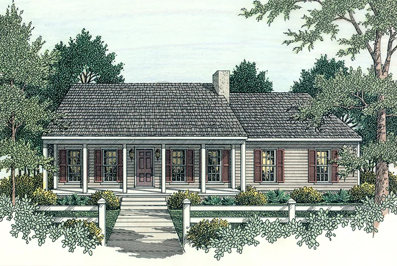 Colonial House Plan Front Image - Turkey Hill Traditional Home 084D-0016 - Shop House Plans and More