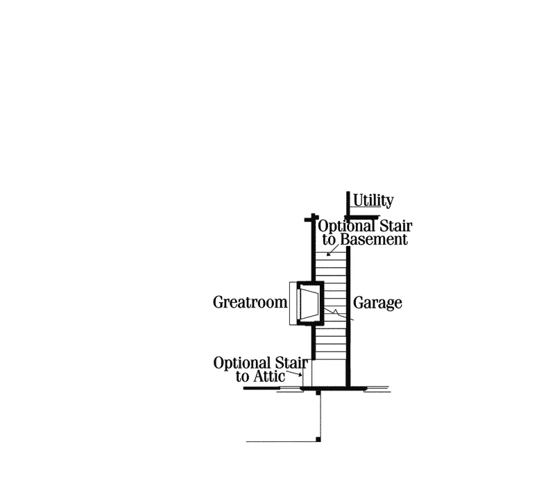 Colonial House Plan Optional Stairs - Turkey Hill Traditional Home 084D-0016 - Shop House Plans and More