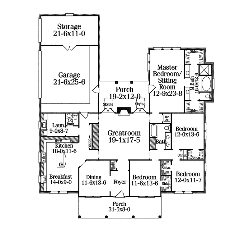 Traditional House Plan First Floor - Galloway Trace Traditional Home 084D-0044 - Search House Plans and More