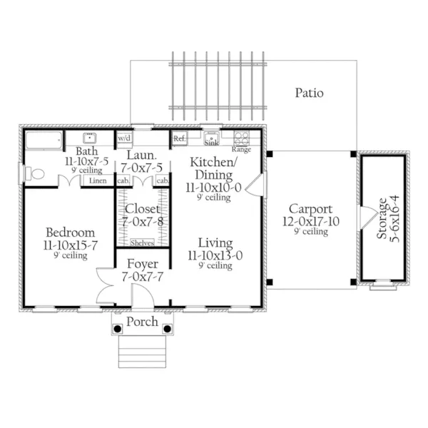 Colonial House Plan First Floor - Becca Brook Ranch Home 084D-0051 - Search House Plans and More