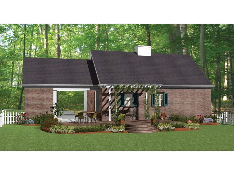 Southern House Plan Rear Photo 01 - Becca Brook Ranch Home 084D-0051 - Search House Plans and More