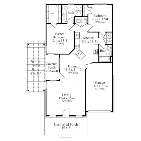 European House Plan First Floor - Belle Cove European Home 084D-0052 - Search House Plans and More