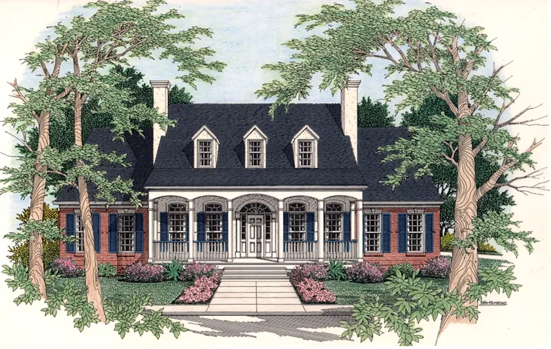 Southern House Plan Front of Home - 084D-0053 - Shop House Plans and More