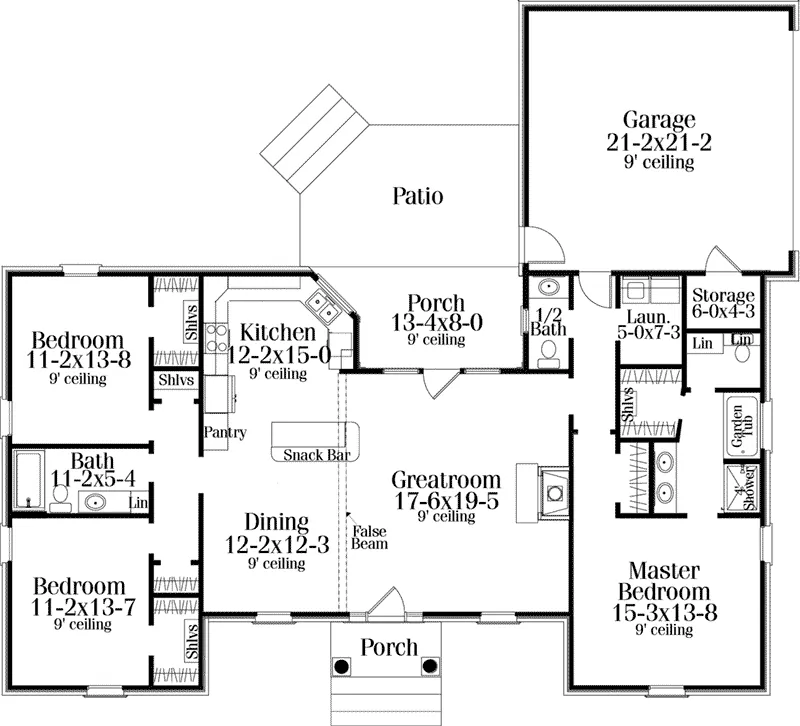 Traditional House Plan First Floor - 084D-0055 - Shop House Plans and More