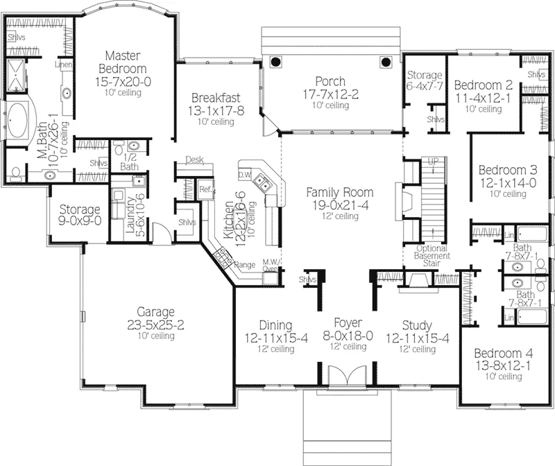 Traditional House Plan First Floor - 084D-0056 - Shop House Plans and More