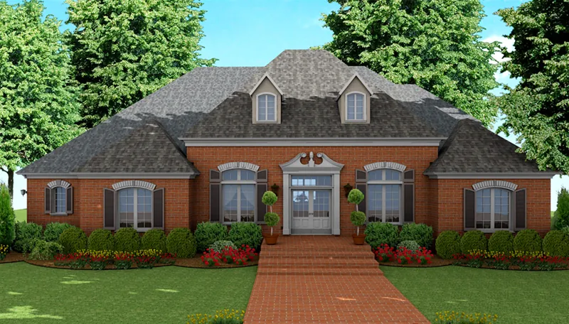 Traditional House Plan Front of Home - 084D-0056 - Shop House Plans and More