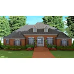 Colonial House Plan Front of House 084D-0056