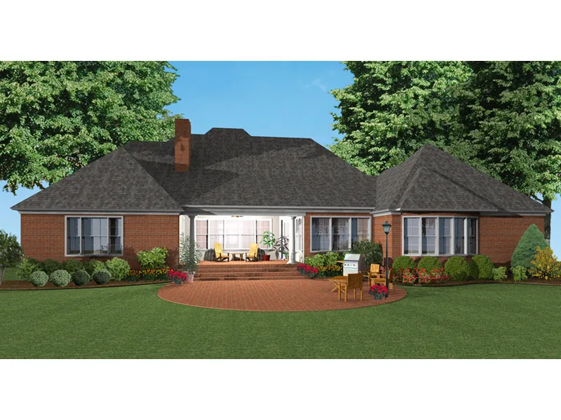 Traditional House Plan Rear Photo 01 - 084D-0056 - Shop House Plans and More