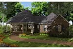 Country French House Plan Front of Home - 084D-0057 - Shop House Plans and More