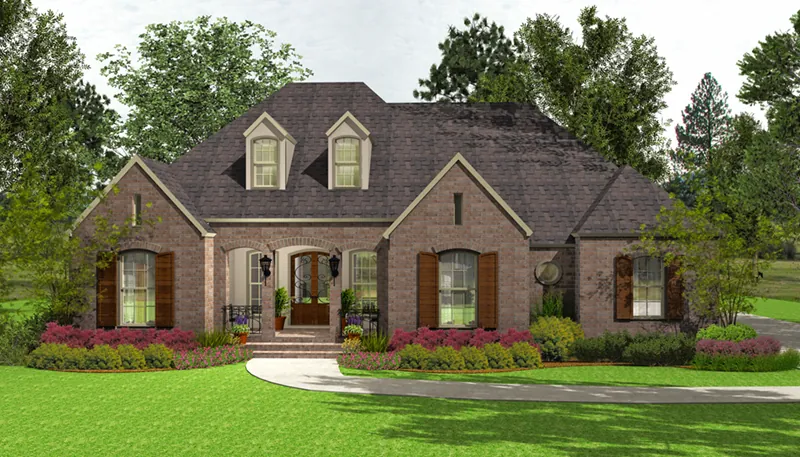 Ranch House Plan Front of Home - 084D-0058 - Shop House Plans and More
