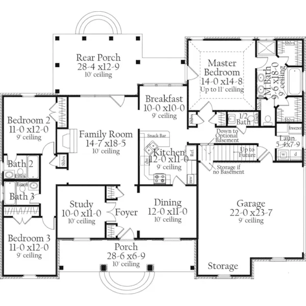 Ranch House Plan First Floor - Grafton Mill Country Home 084D-0060 - Shop House Plans and More