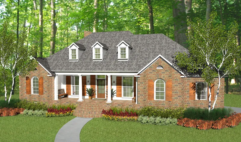 Ranch House Plan Front of Home - 084D-0060 - Shop House Plans and More
