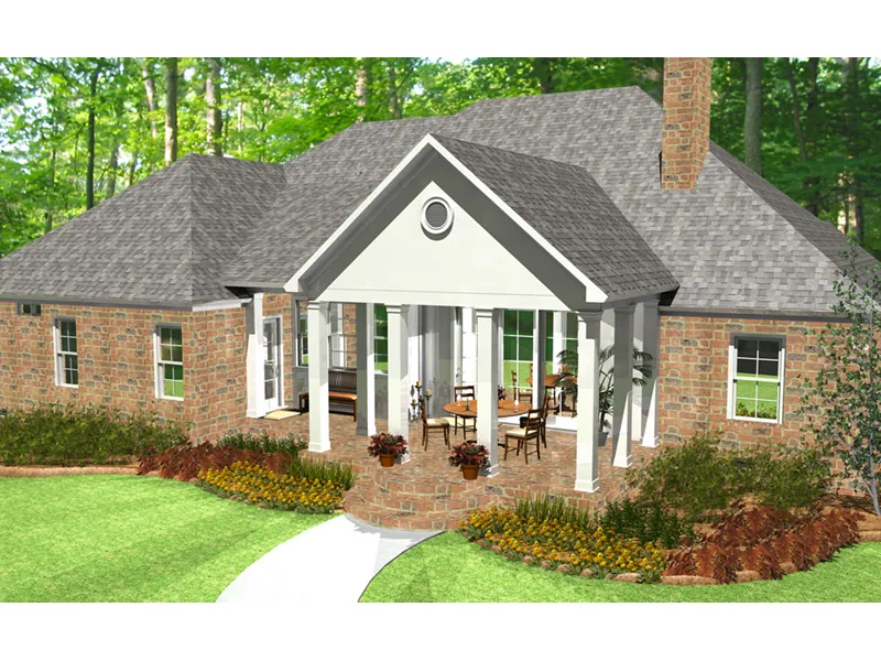 Ranch House Plan Rear Photo 01 - 084D-0060 - Shop House Plans and More