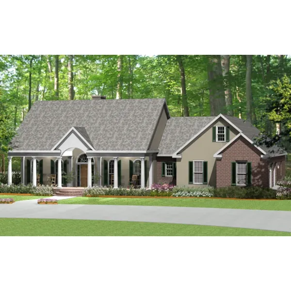 Lowcountry House Plan Front of Home - Clark Bend Southern Home 084D-0061 - Search House Plans and More