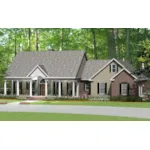 Traditional House Plan Front of Home - Clark Bend Southern Home 084D-0061 - Search House Plans and More