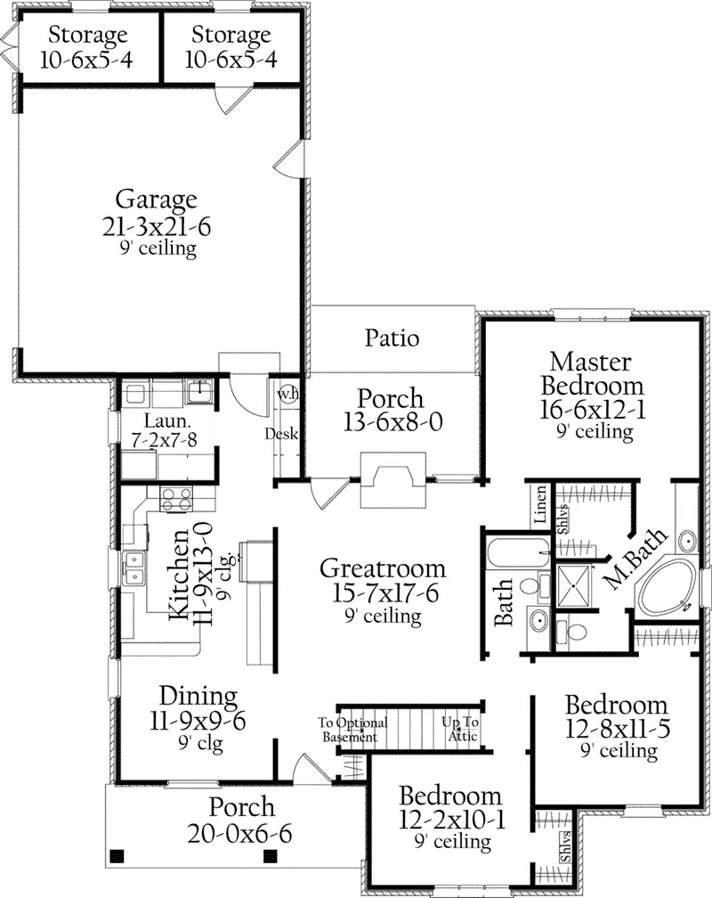 Ranch House Plan First Floor - Noreen Lane Ranch Home 084D-0062 - Shop House Plans and More