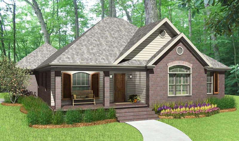 Ranch House Plan Front of Home - Noreen Lane Ranch Home 084D-0062 - Shop House Plans and More