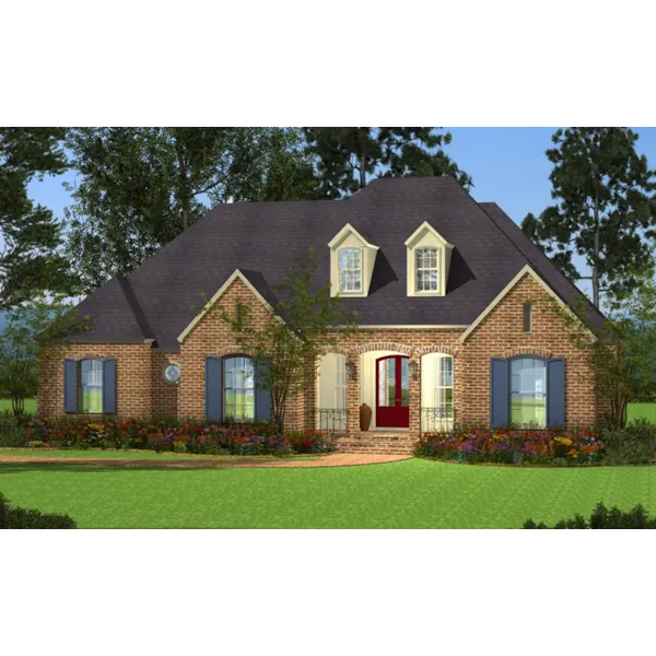 Country French House Plan Front of Home - Demetra Traditional Home 084D-0063 - Search House Plans and More