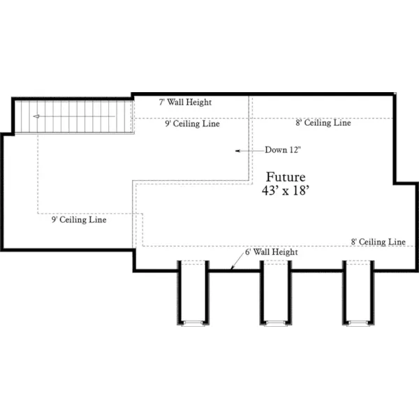 Ranch House Plan Second Floor - Glover Lake Southern Home 084D-0064 - Search House Plans and More