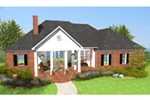 Ranch House Plan Rear Photo 01 - Glover Lake Southern Home 084D-0064 - Search House Plans and More