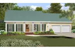Cabin & Cottage House Plan Front of Home - Grassham Ranch Home 084D-0065 - Search House Plans and More