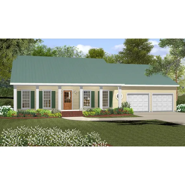 Southern House Plan Front of Home - Grassham Ranch Home 084D-0065 - Search House Plans and More