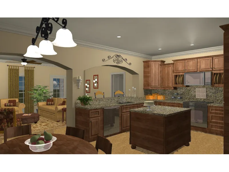 Cabin & Cottage House Plan Kitchen Photo 01 - Grassham Ranch Home 084D-0065 - Search House Plans and More