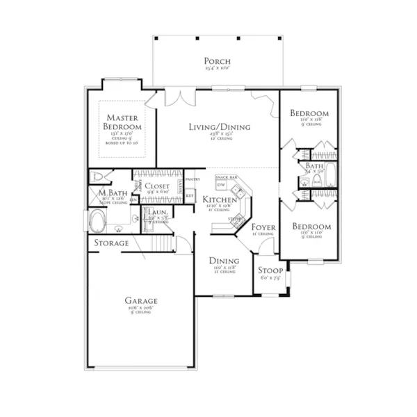 Country French House Plan Optional Stairs - Mandara European Home 084D-0066 - Shop House Plans and More