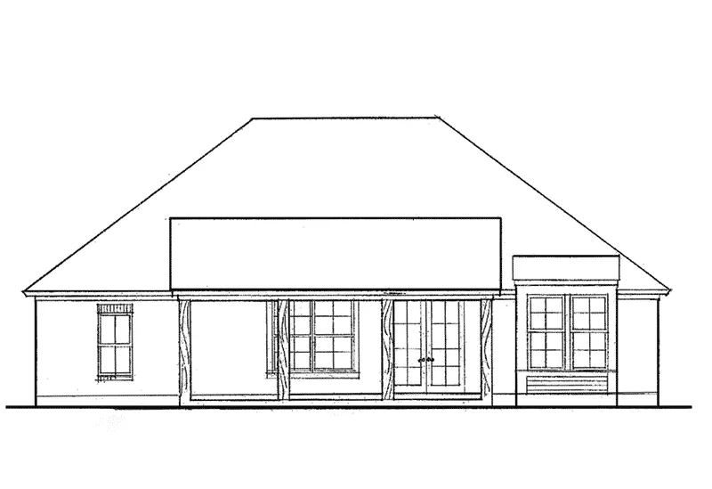 Rustic House Plan Rear Elevation - 084D-0066 - Shop House Plans and More