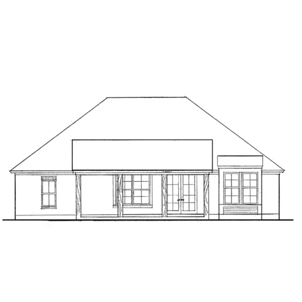 Traditional House Plan Rear Elevation - Mandara European Home 084D-0066 - Shop House Plans and More