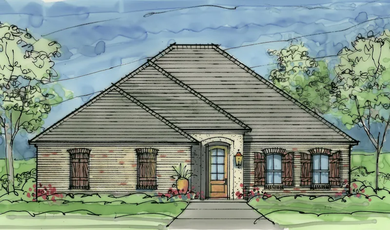 Southern House Plan Front of Home - 084D-0067 - Shop House Plans and More