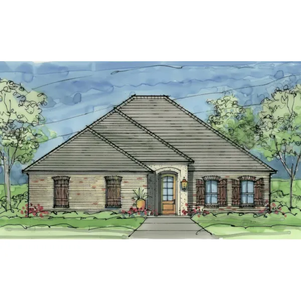 Southern House Plan Front of Home - Kerrville European Home 084D-0067 - Shop House Plans and More