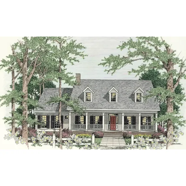 Lowcountry House Plan Front of Home - Seneca Hills Country Home 084D-0071 - Shop House Plans and More