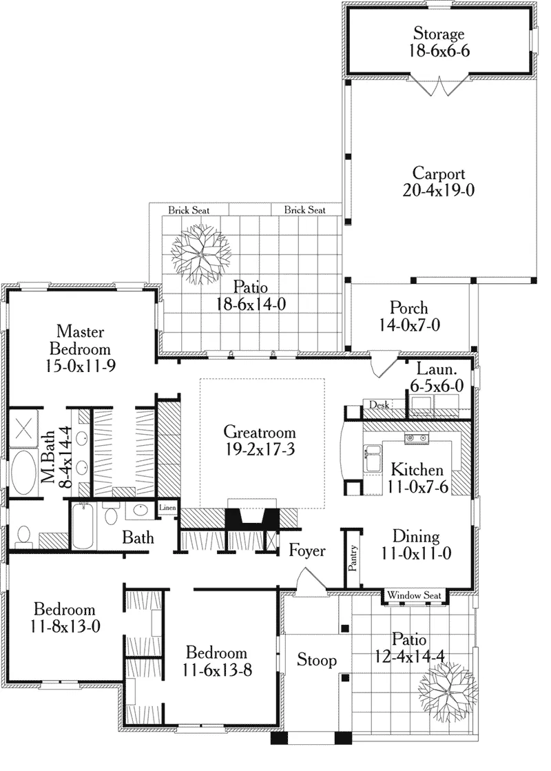 Country French House Plan First Floor - 084D-0072 - Shop House Plans and More