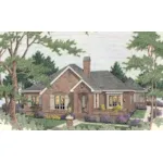 European House Plan Front of Home - Sloan Oak Ranch Home 084D-0072 - Shop House Plans and More