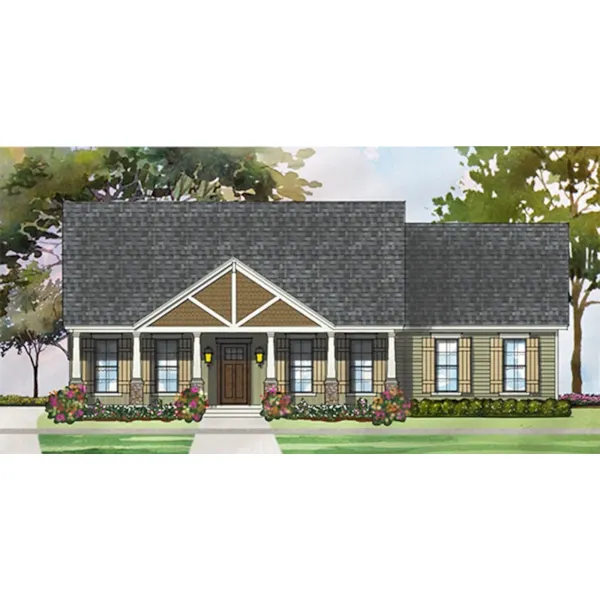 Arts & Crafts House Plan Front of Home - 084D-0073 - Shop House Plans and More