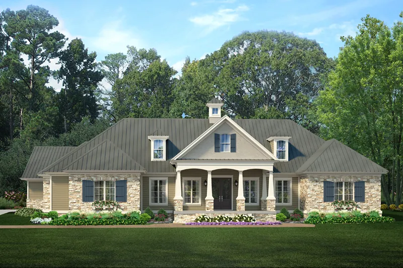 Country House Plan Front of Home - 084D-0075 - Shop House Plans and More