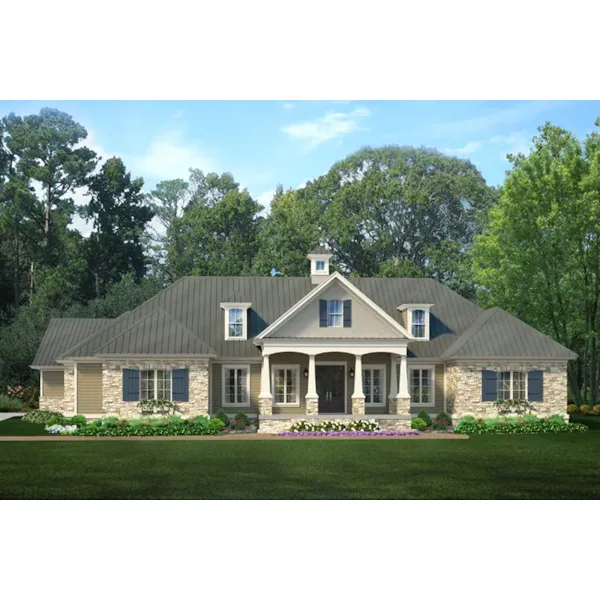 Luxury House Plan Front of Home - Peachtree Farm Southern Home 084D-0075 - Shop House Plans and More