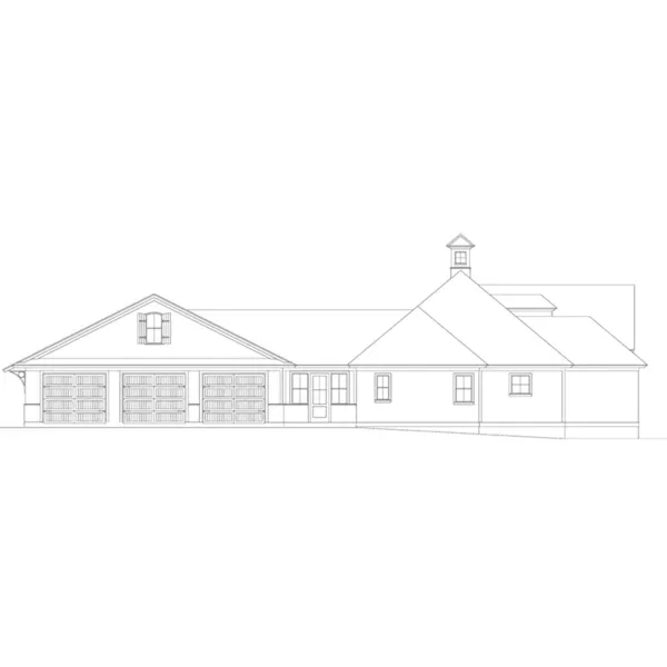 Craftsman House Plan Left Elevation - Peachtree Farm Southern Home 084D-0075 - Shop House Plans and More