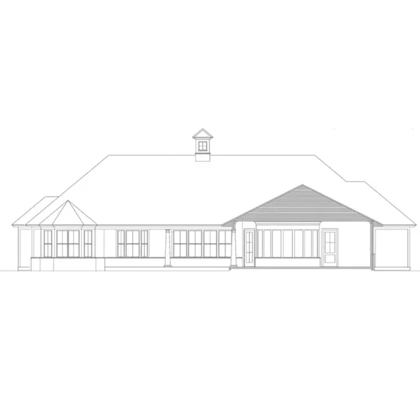 Luxury House Plan Rear Elevation - Peachtree Farm Southern Home 084D-0075 - Shop House Plans and More