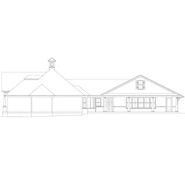 Craftsman House Plan Right Elevation - Peachtree Farm Southern Home 084D-0075 - Shop House Plans and More