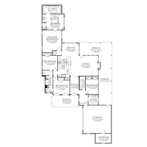 Country House Plan First Floor - Symons European Home 084D-0076 - Shop House Plans and More