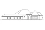 Ranch House Plan Left Elevation - 084D-0076 - Shop House Plans and More