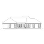 Rear Elevation - Saxon Trail Ranch Home 084D-0081 - Shop House Plans and More