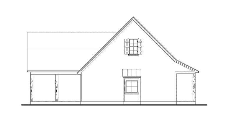 Acadian House Plan Left Elevation - Birch Hollow Country Home 084D-0082 - Search House Plans and More