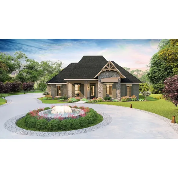 Front of Home - Timber Stone Craftsman Home 084D-0083 - Shop House Plans and More