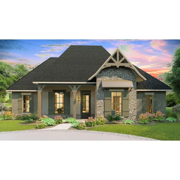 Front Photo 01 - Timber Stone Craftsman Home 084D-0083 - Shop House Plans and More