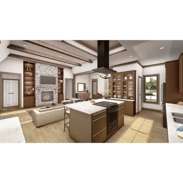 Kitchen Photo 01 - Timber Stone Craftsman Home 084D-0083 - Shop House Plans and More