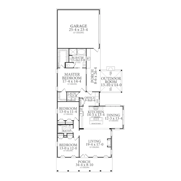 European House Plan First Floor - Carra Belle Country Home 084D-0084 - Search House Plans and More