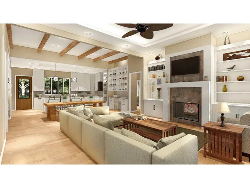 Florida House Plan Living Room Photo 01 - White House Country Home 084D-0085 - Shop House Plans and More